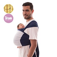 Fular Ergonómico  Azul Puntos para bebé en los primeros meses, portabebé